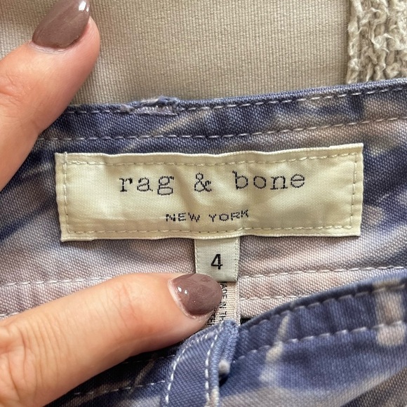 Rag & Bone Purple Tie Dye Cropped Pants Vibrant Purple Size 4 - Picture 8 of 10